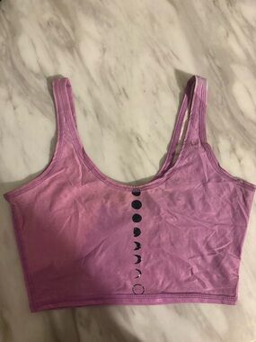 teeki Lavender/Purple Moon Phase Crop Tank